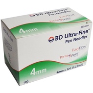 BD Ultra-Fine + Pen Needles 4mm 100's
