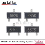 50PCS XC6206 1.2V 1.5V 1.8V 2.5V 2.8V 3V 3.3V 3.6V 5V SOT23 662K 665K 65Z5 XC6206P152 182 252 332 MR
