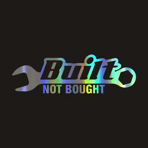 Car Stickers 3D Sticker Built Not Bought JDM Car Motorcycles Decoration Reflective Car Styling Custo