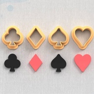 Casino Playing Card Symbols Polymer Clay Cutter Set of 4