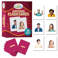 Emotions Flash Cards Volume 1-50 Feeling Photo Cards for Kids and Adults - for Speech Therapy, ABA T