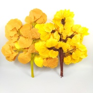 Artificial Poplar Leaves, Faux Tree Branches, Green Plants for Autumn Decoration, Garden Landscaping