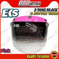 EKS Visor 2 Tone Black Cap Color 3 Button Visor Helmet MHR MS88 SGV APOLO Steng Helmet Kura Cap Pink