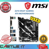 MSI Z270 Krait Gaming ATX Motherboard LGA1151 DDR4 USB3.1 HDMI DP Combo Core i7 Used