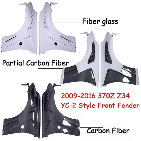 Car Accessories FRP Carbon Fiber Fender Fiber Glass Front Fender YC-2 Style Fit For 2009-2016 370Z Z