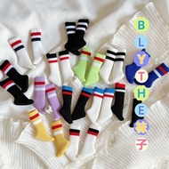 Sports Striped Socks blythe ob22 ob24 Warm Cute Princess Doll Socks (Very Thick)