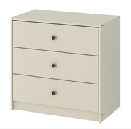 IKEA 三層抽屜櫃/櫃桶/衣櫃 淺米黃色 69x67 厘米cm