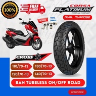 [READY COD] (READY STOCK) BAN CORSA TUBELESS PLATINUM CROSS S RING 13 / BAN LUAR CROSS-S RING 13 (11
