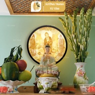 Hao Quang Buddhist Led Worship Lamp Painting Only From The Mind Of French Buddha Light To Decorate The Altar, Church Room