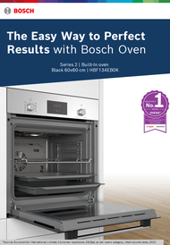 Bosch HBF134BS0K Built In Stainless Steel Convection Oven  60cm width, electronic display, retractable knobs, 7 heating modes with eco clean direct back panel ,3 layer glass door ,13amp electric connection,2 years Local warranty