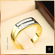 แหวนเพชร Diamond แท้ 100% (ไม่แท้ยินดีคืนเงิน) ทองคำแท้ 18K แหวนเพชรหรู (TEERAK DIAMOND) PLATINUM (ทองคำขาว) 45-55 mm.