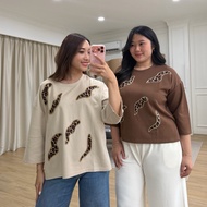 MAYA TOP/ TOP Leopard Motif jumbo Leopard Top