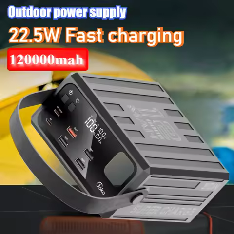22.5W with LCD Digital Power Display Portable Battery 120000mAh Fast Charging Power Bank for Outdoor