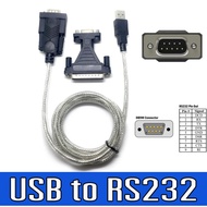 สายแปลง USB to RS232 Serial Port 9 Pin DB9 PDA Cable Convertor USB to RS-232 Serialport Cable Adapte