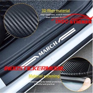 4PCS 3D CARBON STICKERS FOR MARCH CARS 3D CARBON STICKERS FOR NISSAN MARCH CARS