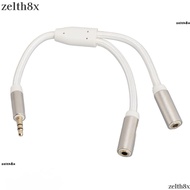 ZELTH Headphone Splitter, Gold Plated 3.5mm 1 Male to 2 Female Stereo Y Splitter Cable, Flexible 20c