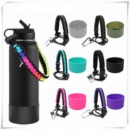 for HydroFlask Boot Silicon Cover bag for hydro flask accessories 12oz 22oz 24oz 32oz 40oz 64oz Protective Bottom Non-Slip for Aqua flask Tumbler Boot Sleeve Cover Paracord Handle Colored Cup Rope Set for aquaflask access protective Accessories