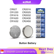 ezMall Lithium Button Battery Coin Cells Batteries CR2016 CR2025 CR2032 CR2430 CR2450 CR927 CR1632