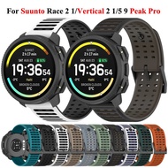 22mm Breathable Silicone Strap For Suunto Vertical 2 Two-Tone Bracelet Band For Suunto RACE 2 / Run 