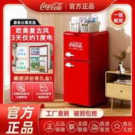 可口可樂節能低噪復古雙門全冷藏家用節能省電租房復古電迷你冰箱