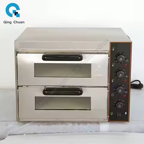 Pizza Oven Electric Commercial Baking Machine 220V 2 Layer 2 Trays Bread Pizza Chicken Bakery Gas Br