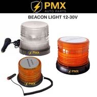 【CAR / TRUCK / TRAILER】LED Beacon Warning Light | Yellow/White | 12V–24V | Lampu Beacon | Emergency 