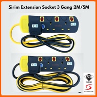 SIRIM Cert Extension Socket –2 or 5 Meter Heavy/Light Duty Power Strip 3C x 1.25mm | Extension Power