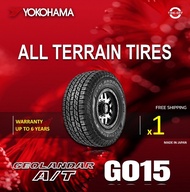 Yokohama 235/75R15 GEOLANDAR AT G015 ยางใหม่ ผลิตปี2022 ราคาต่อ1เส้น  สินค้ามีรับประกันจากโรงงาน แถมจุ๊บลมยางต่อเส้น