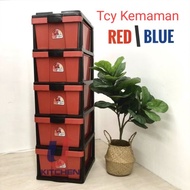 AppleLady 5 Tier Plastic Drawer / Cloth Cabinet / Storage Cabinet JT4005