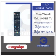 LG TV Remote Control Model AKB73715659 Use With SMART With Button MY APPS TV