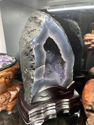 紫水晶洞 帶鈦 帶方解石