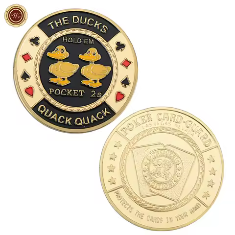 THE DUCKS Poker Casino Chips Coin QUACK QUACK Table Game Coin HOLD'EM TEXAS Poker Card Guard Luck Ch