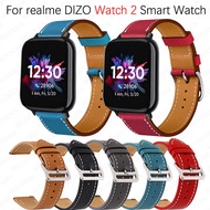 Fashion Genuine Leather Watch Band Strap For Realme DlZO Watch 2 Smart watch Leather Sporty Replacement Wrist band strap