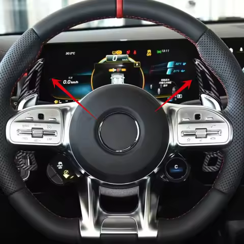 For Mercedes-Benz AMG A35 A45 C43 C63 E63 S63 S65 CLA 35 45 63 G63 GLA GLB GLC GLE Steering Wheel Pa