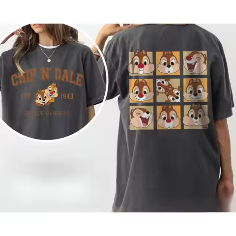 Chip and Dale Comfort Color Shirt, Chip N Dale Shirt, Double Trouble Chip and Dale Shirt, Chip and D