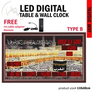 (110 x 60cm) LED Digital Jam Waktu Jam Azan Digital / Jam Waktu Solat / Azan Digital Clock / Jam Aza