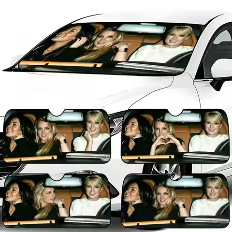 P-Paris, Britney, Lindsay, Hilton-S Sun Visor Car Windshield Sunshade Foldable Automotive Protection