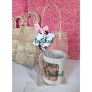 Sinamay Bag 4x4x7 with wire, abaca bag 4x7 with wire
