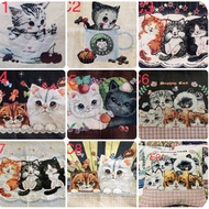 Native Woven Fabric 55x55 Large Sitting Pillow Shirt Seat Cushion With Backrest Cat Pattern