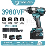 🔥Ready Stock🔥Cordless Heavy Duty Torque Brushless Impact Wrench Bat 8.0Ah 10 Sockets Wrench Driver