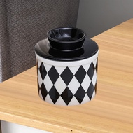 ภาชนะเก็บของในครัวลายคราม Serbery Butter Crock สำหรับเนยสดที่สามารถแพร่กระจายได้