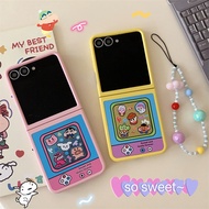 Crayon Shin Chan Game Bracelet Phone Case For Samsung Galaxy Z Flip 8 7 FE 5 6