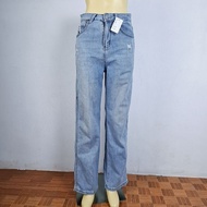 1K887 Lisa Jeans Wide-Leg Fashionable Long Second Hand [Size M Figure Waist 26] Details As Shown In 