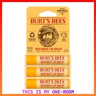 BURT’S BEES Moisturizing Lip Balm 4.25g x 3P | Natural Beeswax Lip Care Stick Nourishing Lip Balm