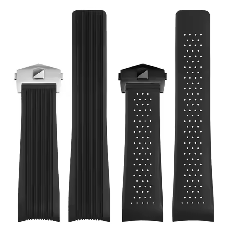 Natural Rubber Watchband For TAG HEUER GRAND CARRERA wristband Waterproof Sport Strap Soft Silicone 