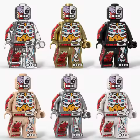 D8005A-F Skeleton Minions Third party Assembly Building Blocks Minions Bag Decoration Children's Toy