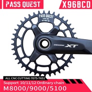 PASS QUEST X96BCD Bicycle Chainring Narrow Wide Chainwheel Round Disc 30/32/34/36/38/40/42T for Deor