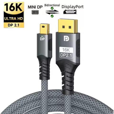 Mini DisplayPort to DisplayPort Cable/Adapter Mini DP to DP Cable DP 1.4 8K@60hz 4K@120hz For MacBoo