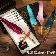 European Retro Feather Pen Premium Harry Potter Feather Pen Set Owl Fountain Pen Girlfriend Birthday