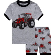 KikizYe Boys Short Sleeve Pajamas Kids Summer Pjs Children Pajamas